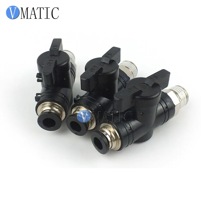Free Shipping Plastic Manual Shut-off Valve with Male Thread & Quick Connect (1/4