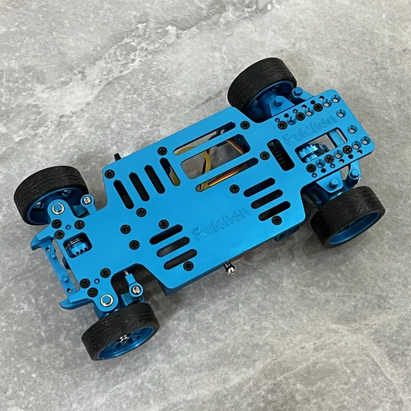 1:28 Metal Upgrade Modified Frame MINI-Q Drift Model With Metal Three-wire Steering Gear RC Car Spare Parts Accessories