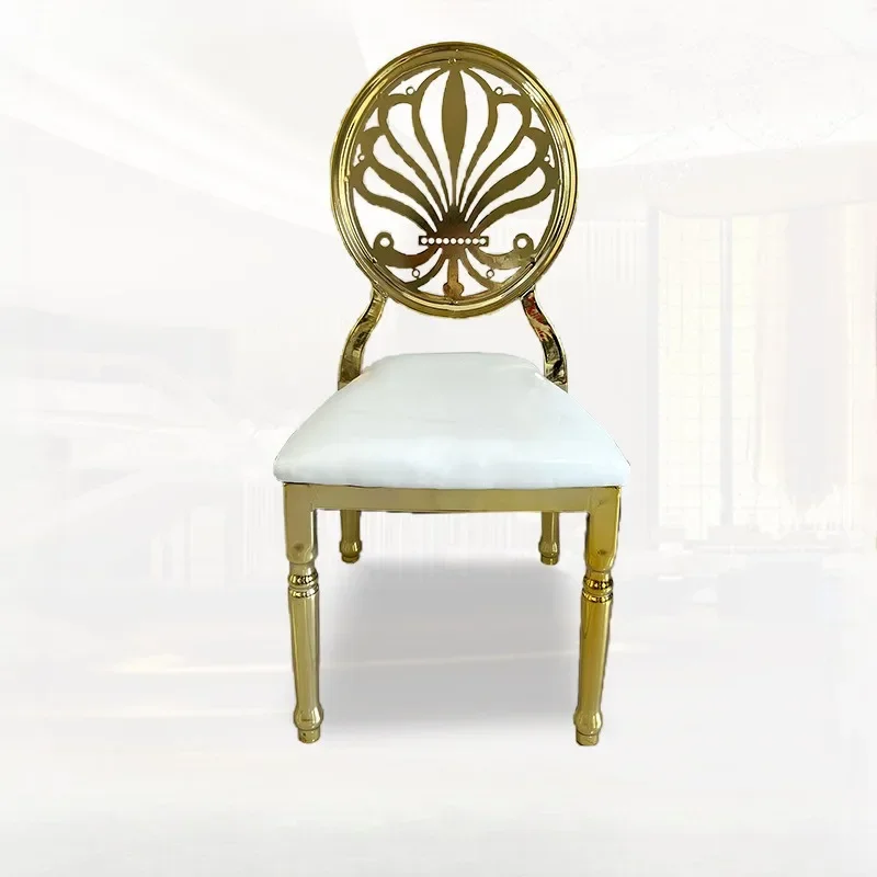 20pcs Wholesale Dining Hotel Chairs Banquet Elegant Events Metal Luxury Hotel Chairs Party Sillas Para Eventos Hotel Supplies