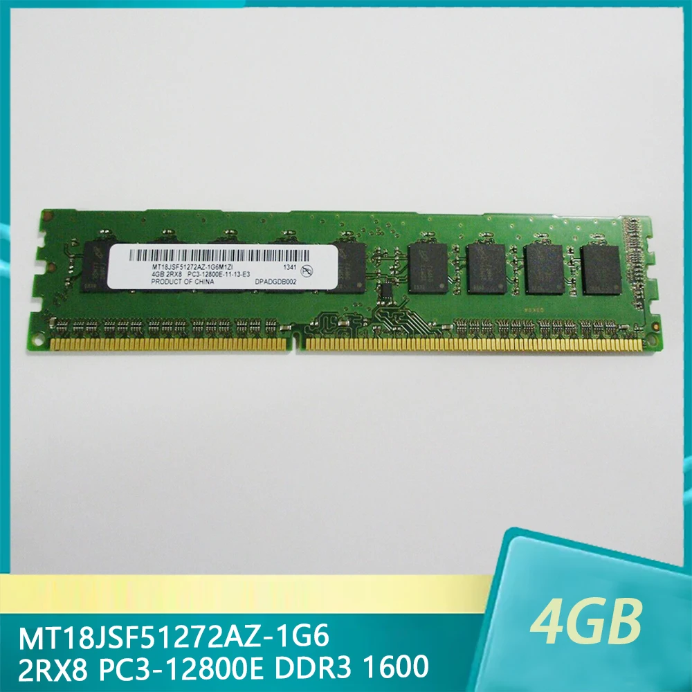 

Для MT RAM 4 ГБ 4G 2RX8 PC3-12800E DDR3 1600 UDIMM ECC MT18JSF51272AZ-1G6 Память