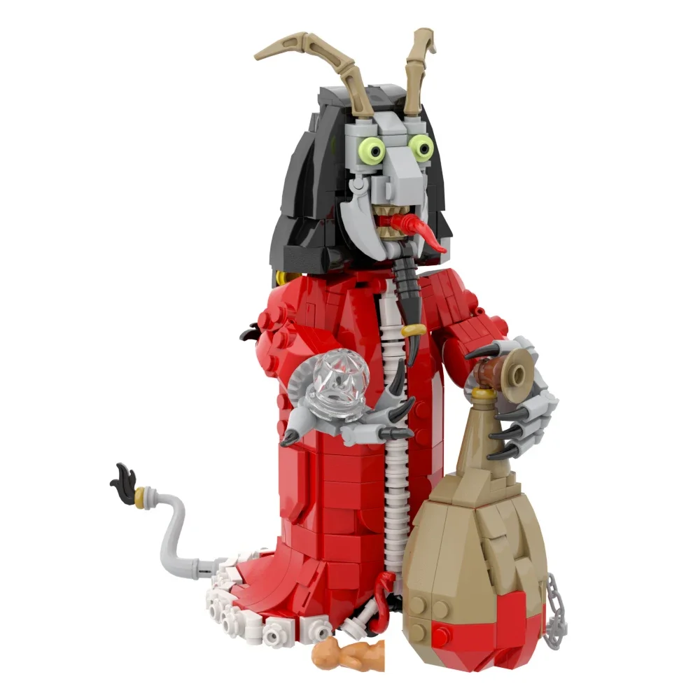 MOC Halloween Theme mythology Krampuss Half sheep half demon Devil Model Building Blocks Classic Assemble Bricks Toy Kids Gift