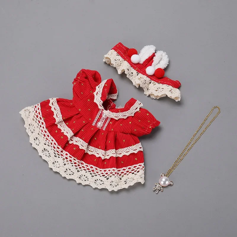 20cm Cotton Doll Clothes Set Cute DIY Mini Dolls Fashion Design Dresses Clothing Outfits Accessorie Adorabl Children Toys Gift