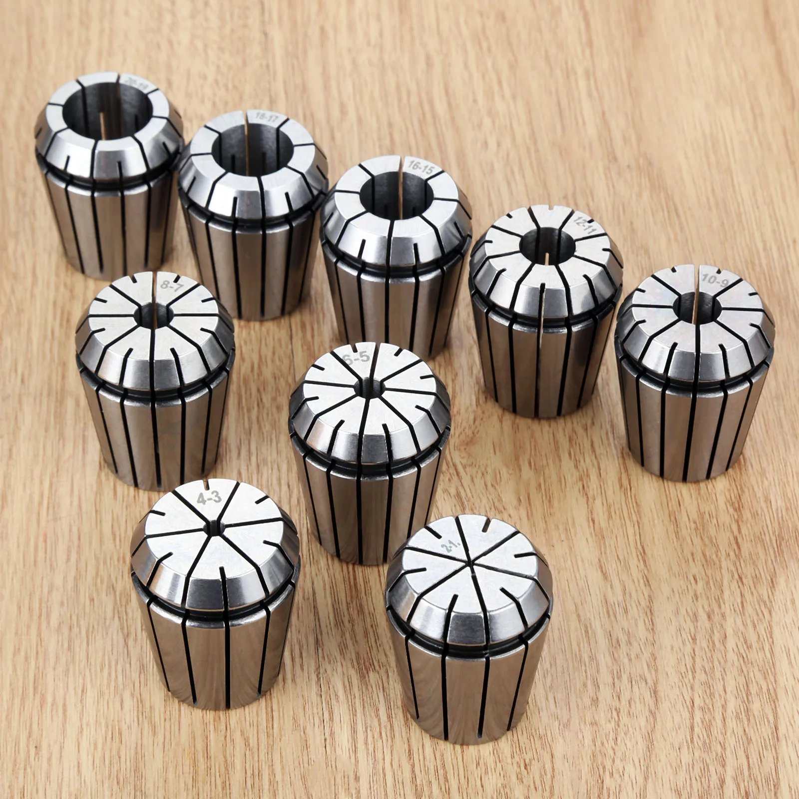 

9Pcs/Lot High Quality Collets For CNC Milling Lathe Tool And Work-holding Engraving Machine Tools Part 2/4/6/8/10/12/16/18/20mm