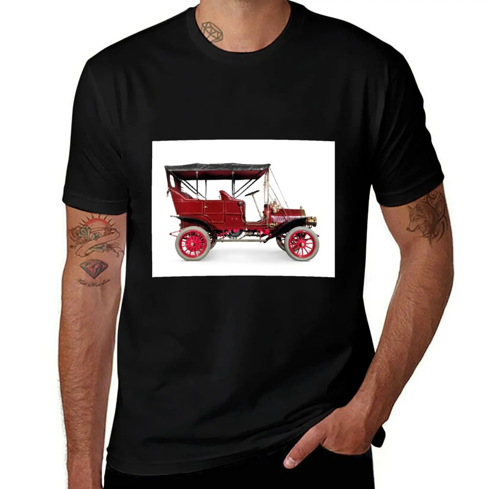 1908 McLaughlin Buick Model F vintage car art photo print T-Shirt boys whites customs funny t shirts for men