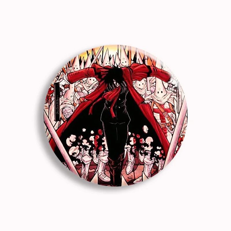 Anime Hellsing Manga Soft Button Pin Harajuku Aesthetic Brooch