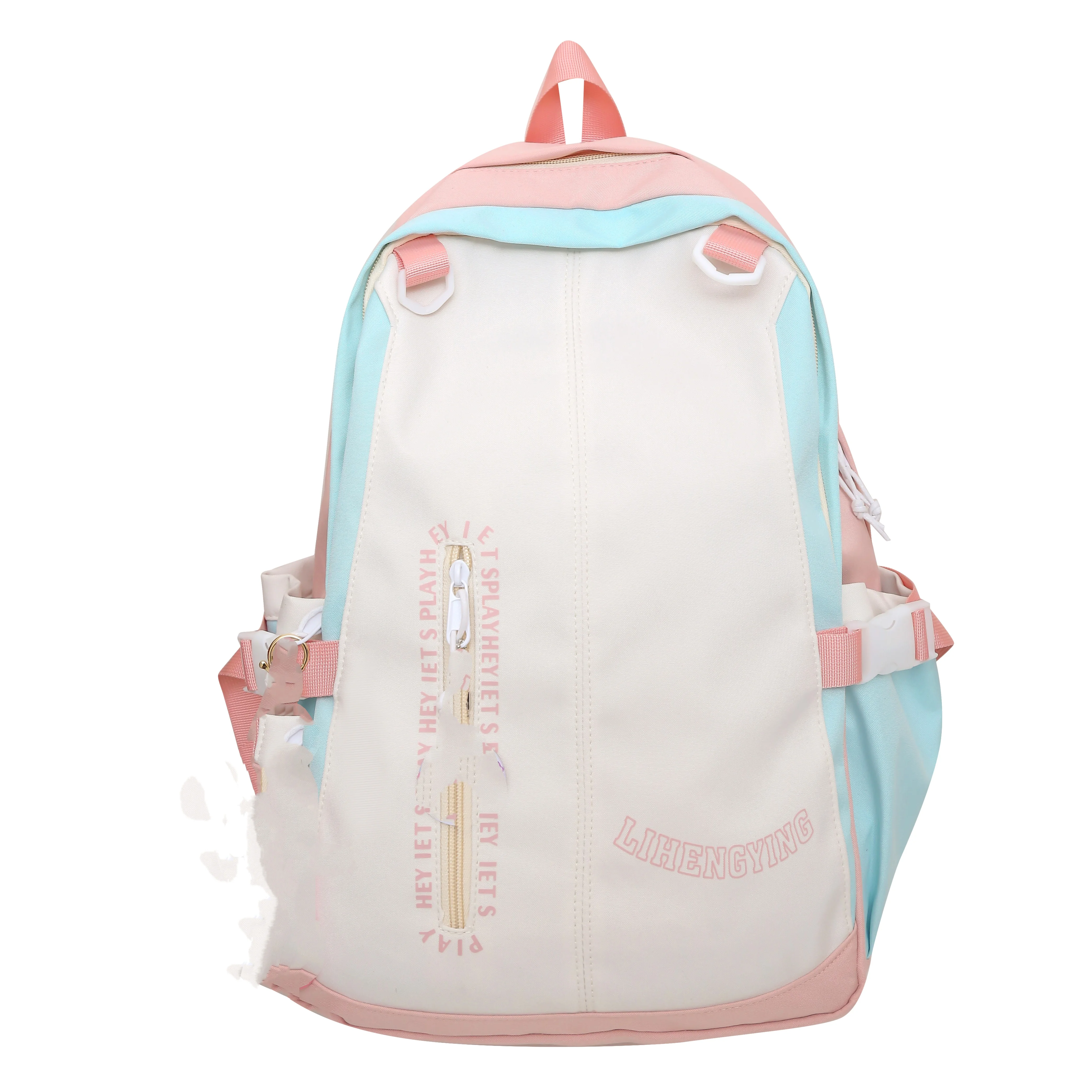 School bag female high school student forest department girly backpack contrast color large capacity backpack