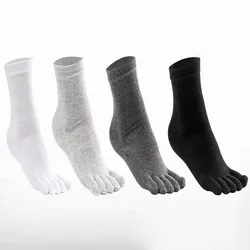 1Pair Comfortable Five Toe Socks Summer Breathable Sports Ankle Socks Sweat Absorption Short Hosiery Trendy Men Socks