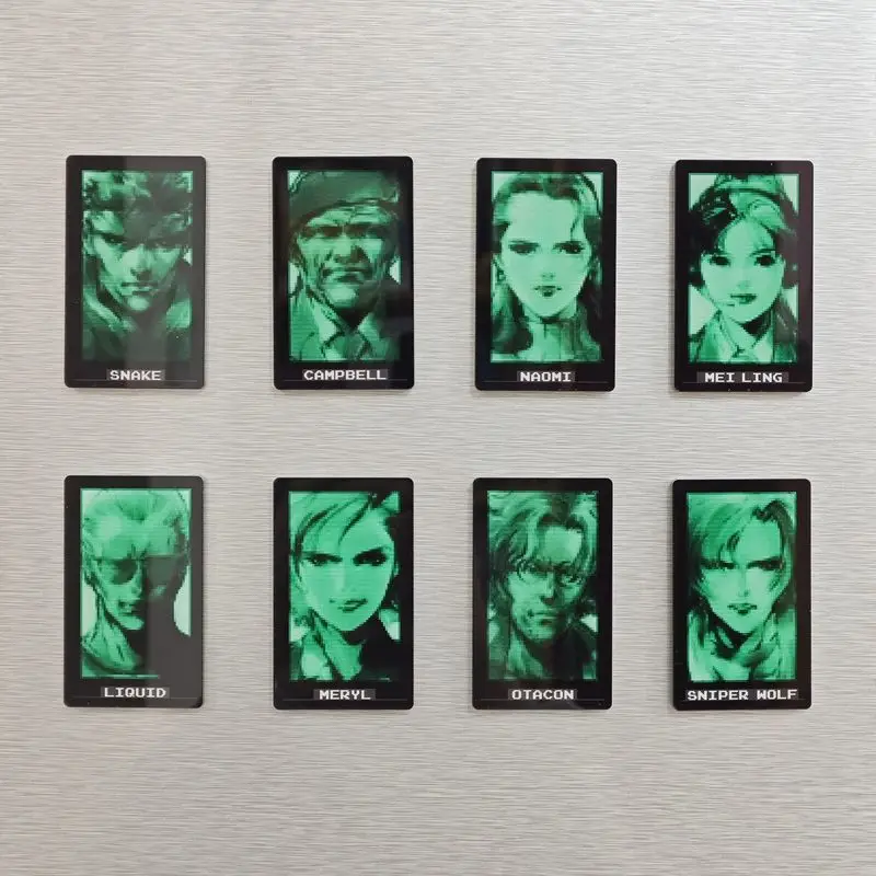 In Stock Metal Gear Solid Mgs Snake Thunder Walkie-Talkie Avatar Pixel Wind Refrigerator Sticker Magnet Luminous Light