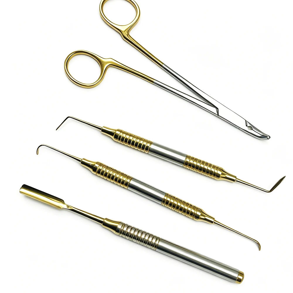 Veterinärmedizinisches Zahninstrumenten-Set, Zahnextraktions-Kit für Haustiere, Zahnheber, Zahnsonden, Zangen, Mundöffner für Hunde, Katzen und andere Tiere. – Detail 3