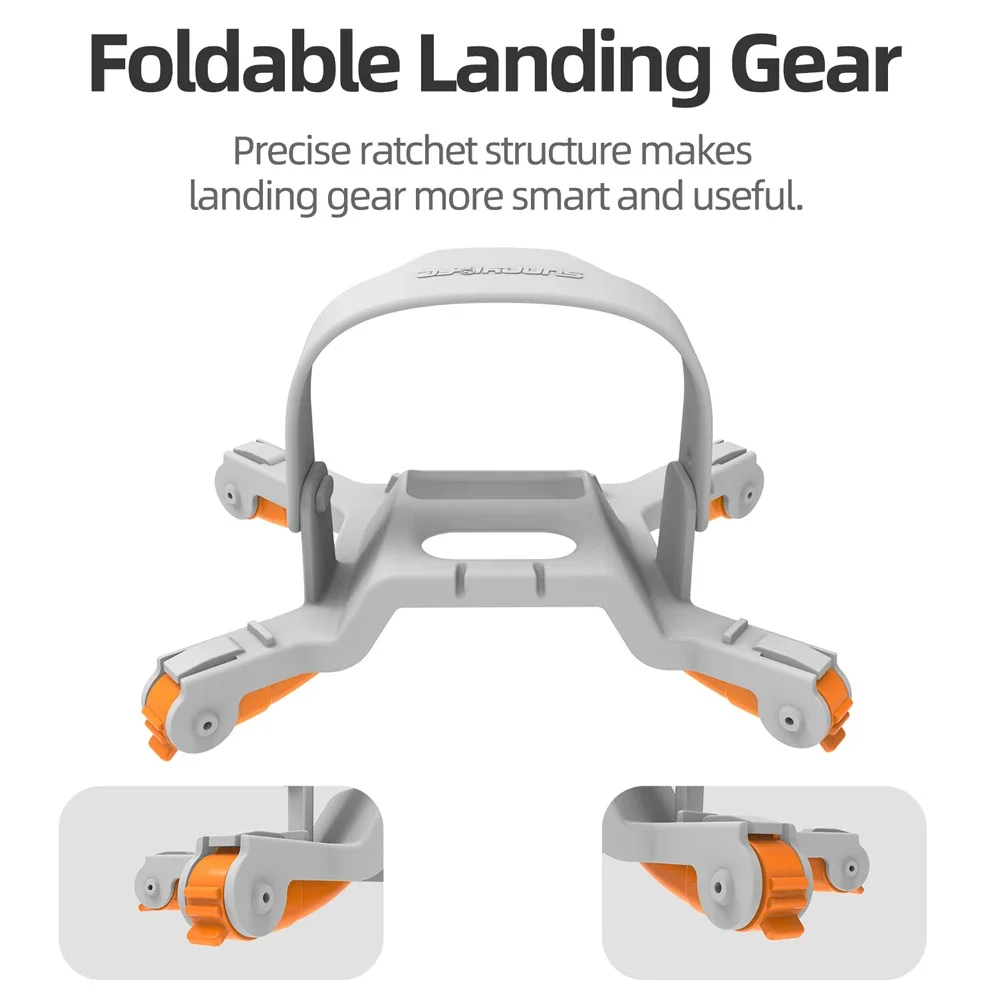 Sunnylife tren de aterrizaje plegable extensiones de engranajes de araña elevados soporte Protector de pierna para accesorios de Dron DJI FLIP