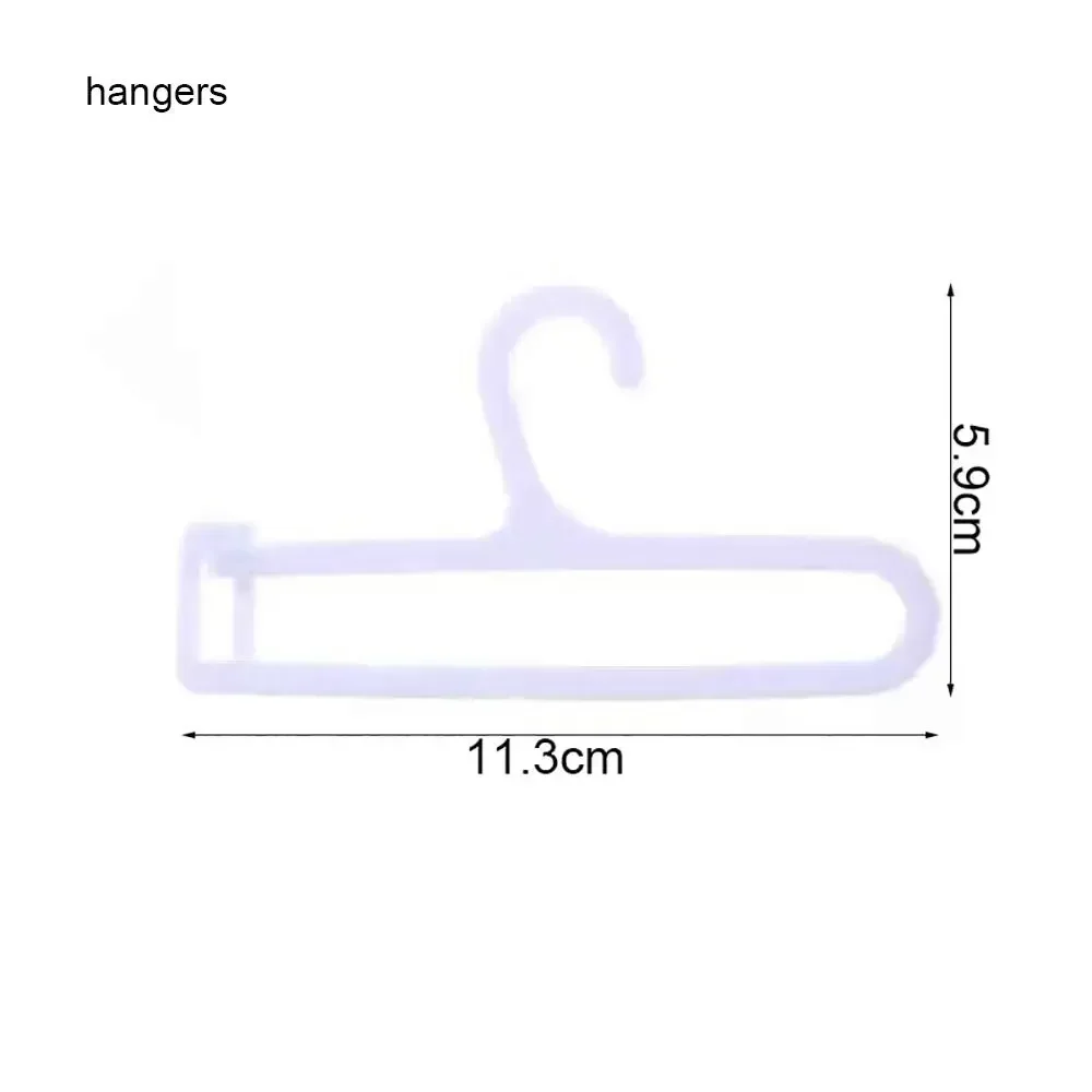 Plastic Mini Cloth Organizer 15/20cm Cotton Doll Clothes Rack Playing House Miniature Doll Hangers Dollhouse Furniture