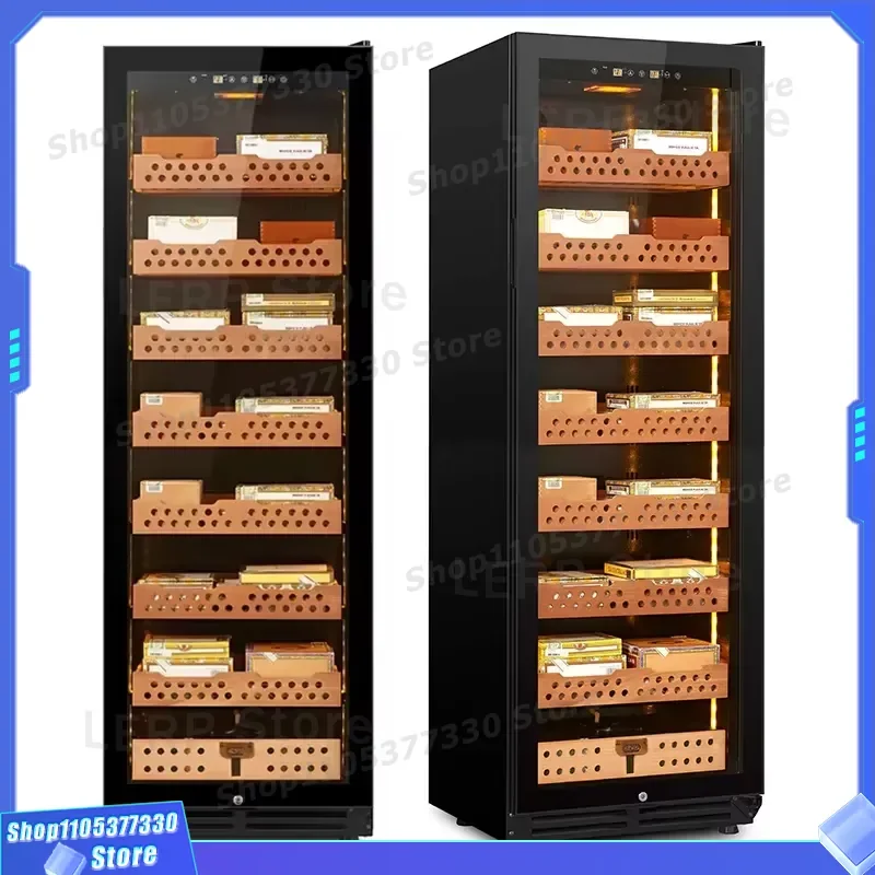 Large  Humidor Cabinet Modern Thermoelectric Cooler Deluxe Moisturizer for Premium  Storage Control System