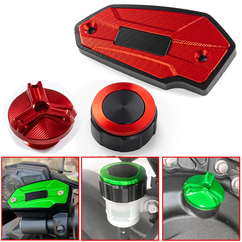 For Kawasaki Z800 Z 800 2013 2014 2015 2016 Motorcycle Front and Rear Brake Oil Cap and Fuel Cap Protection Accessories