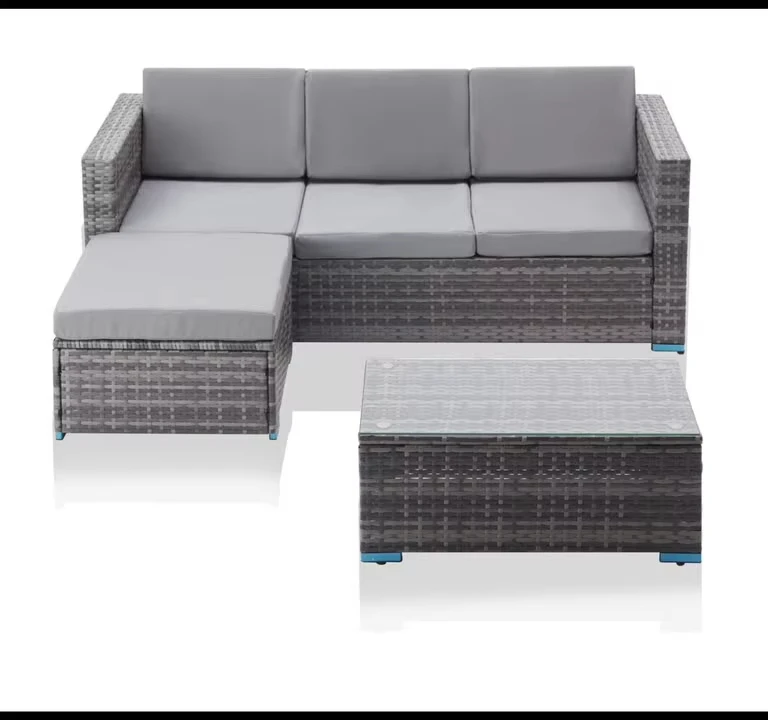 Garden Furniture Outdoor Sofa Set L Shape Rattan Sectional Sofa Set Promotional Patio Wicker Furniturepromote sales