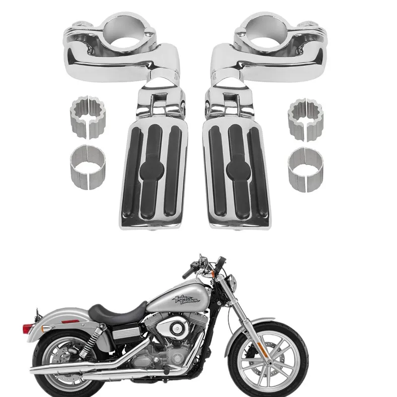 For Harley Dyna Super Wide Glide Universal Motorcycle 22/25/32/35mm Footpeg Pegs Mounting  Acsessories Bracket