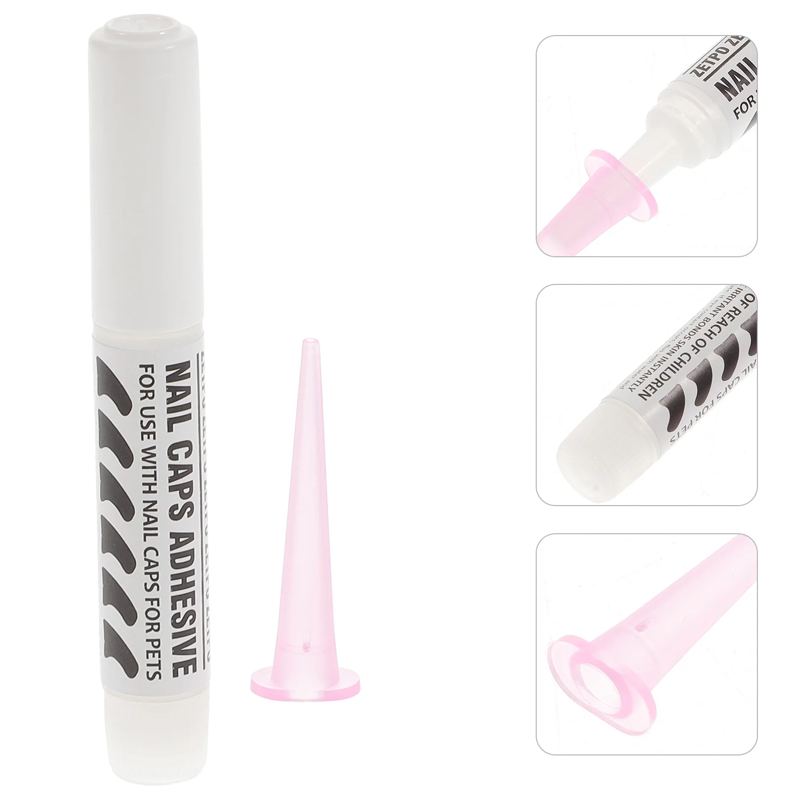 

10 Pcs Pet Nail Cover Glue Accessories Claw Caps Adhesive for Dogsnail Cat Glues