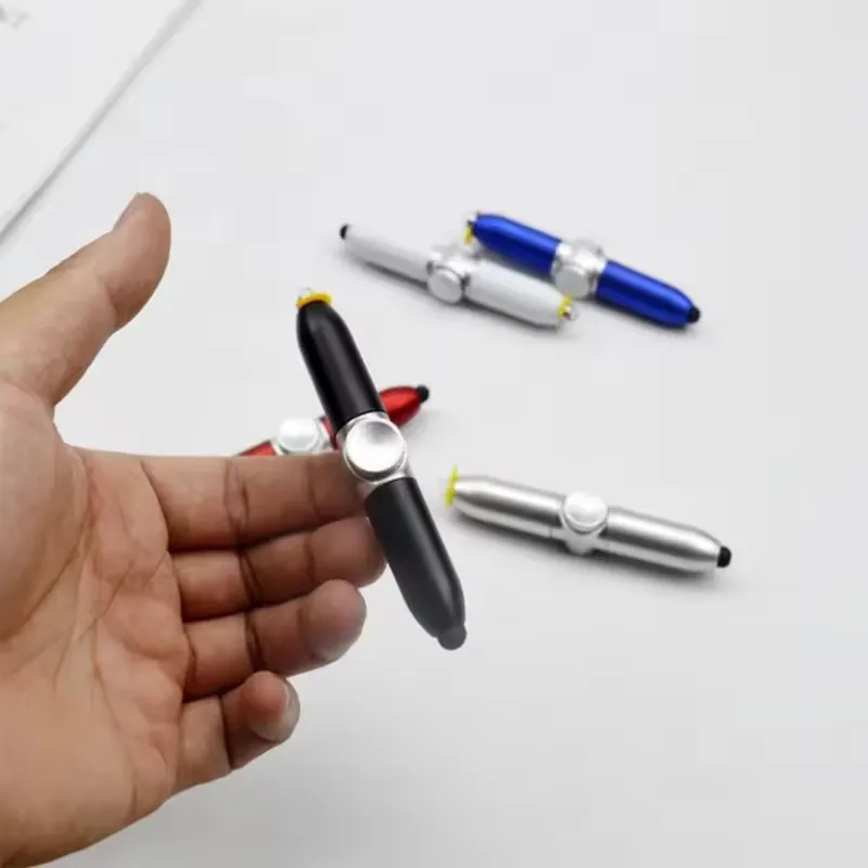 متعددة الوظائف الجيروسكوب أقلام الضغط لعبة الدوران سبينر ضوء تململ لعبة القلم مع الإغاثة الإجهاد Led الكبار إصبع Ballpoi #4