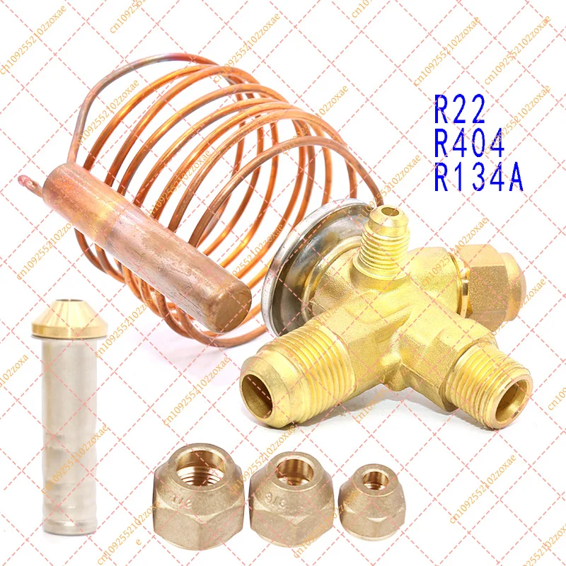 External Balance Thermal Expansion Valve TXV for R22 R404A R134a Refrigerator Freezer Commercial Cooling Parts