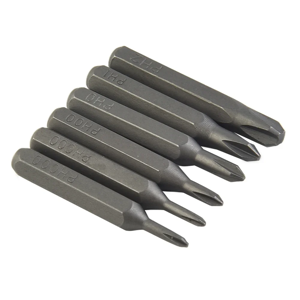 5Pcs Cross Screwdriver Bit  4mm Hex Shank For Electric Screwdriver Rechargeable Drill Hand Tools PH0000 PH000 PH00 PH0 PH1 PH02