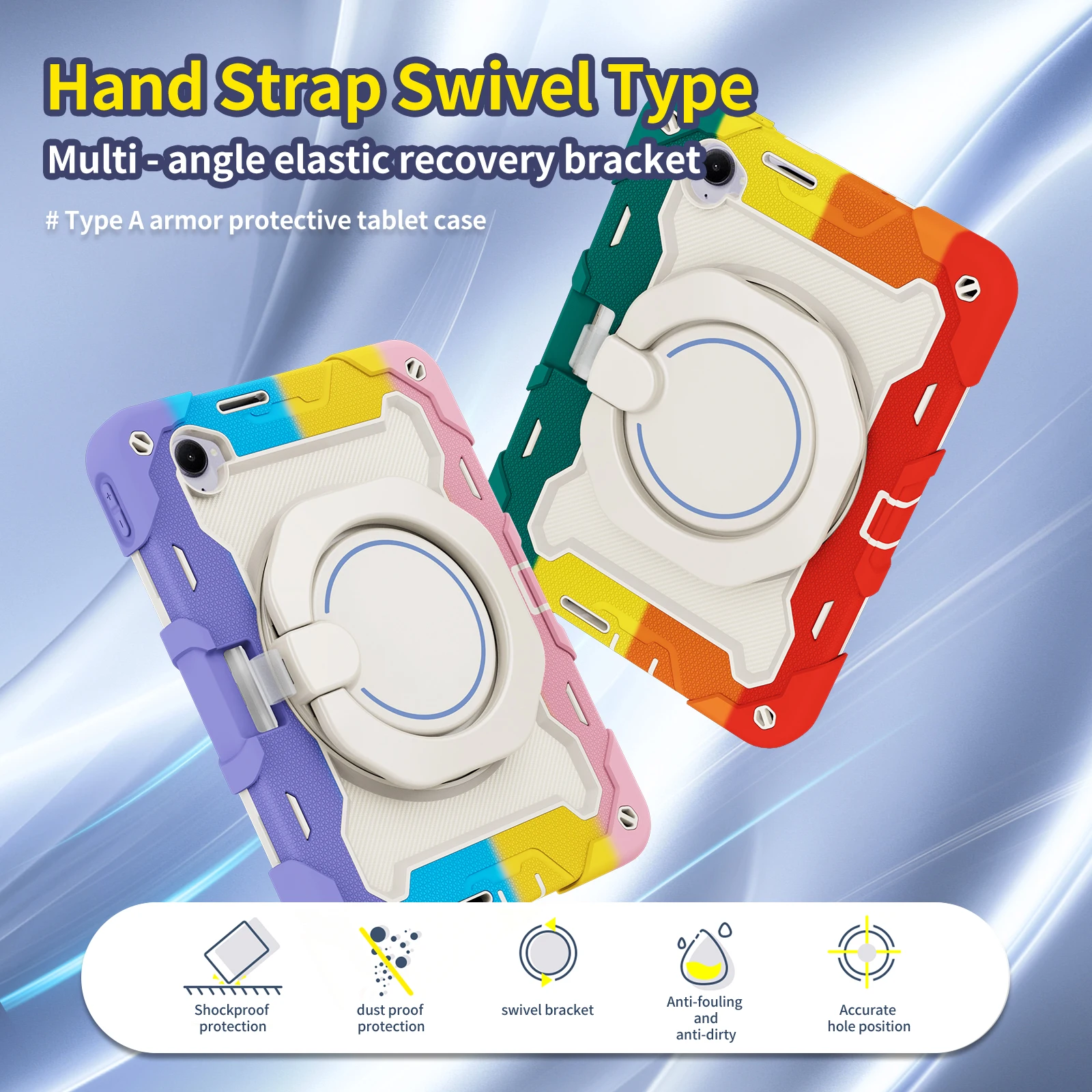 

Stand Handle Grip Armor Case For Xiaomi Pad Mini 8.8" 8 7 6 5 Pro 11.2" 11.0" Redmi K Pad 2025 360 Rotatable Heavy Duty Cover