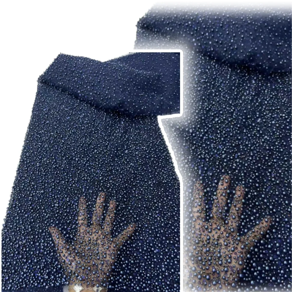 

Новые африканские кружевные ткани 2025, высокое качество, нигерийское свадебное платье, вышивка блестками, французский тюль, кружевная ткань для вечеринки AH1178