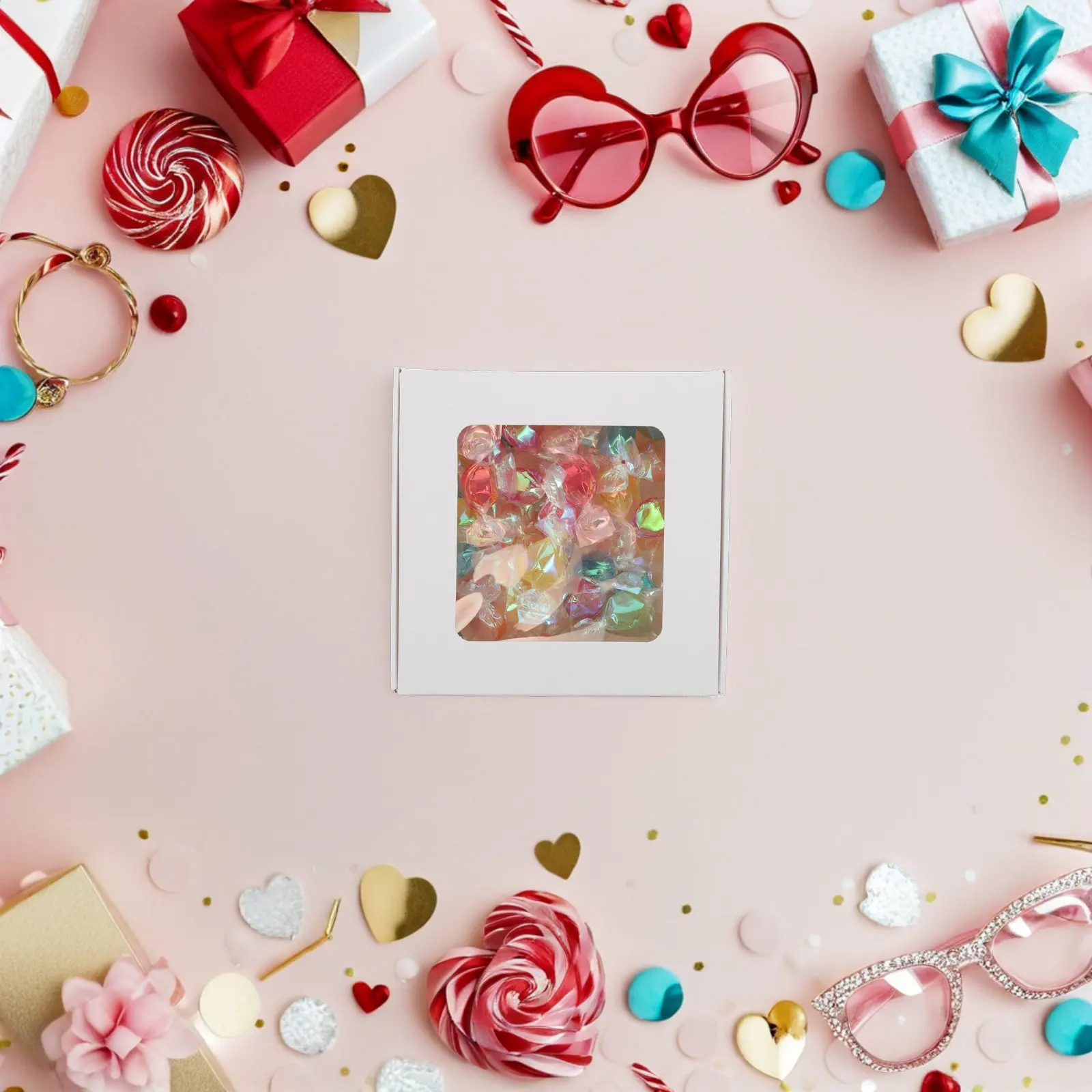 30Pcs Transparent Present Box Small Cake Box Square Window Bakery Pastry Cookie Macaron Packaging Clear Dessert Container