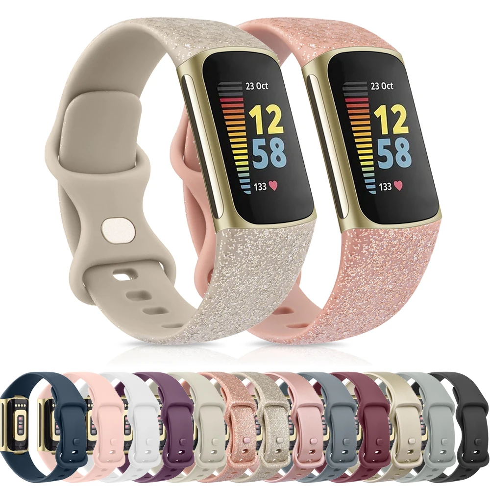 Gelang untuk Fitbit Charge 5 gelang jam tangan Correa Baalect tali jam untuk Fitbit Charge 5 gelang pengganti silikon