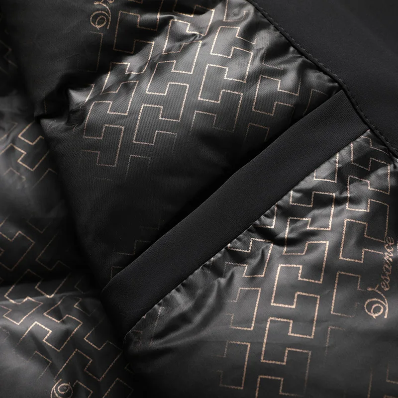 High-End Man Luxury down Jacket Lapel 3D Cutting Elegant Collar Warm Windproof British Style Fashion Winter Hot Men's Clothing