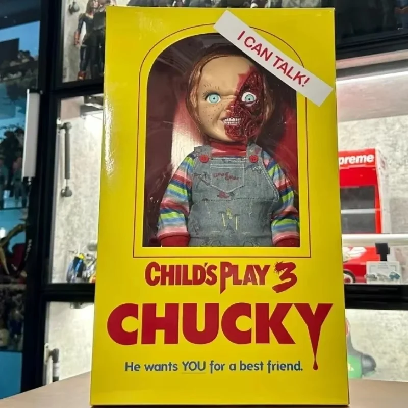 Original In stock 15 inch Mezco MDS Ghost Doll Resurrected and Threatened Chucky  Mobile Doll Toy Gifts