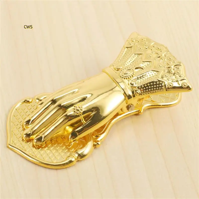 5X فاخر شيك مكتب ورقة تخزين كليب Ins المطاوع الذهب خمر شكل اليد سبيكة وثيقة كتيب تخزين كليب