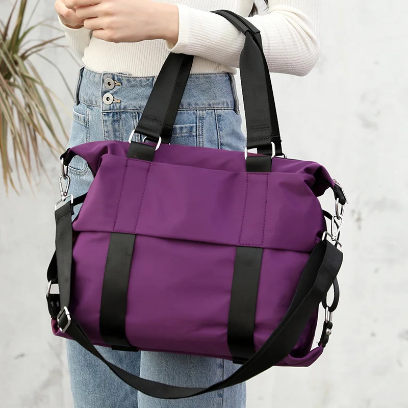 Imagem -04 - Bolsas de Viagem para Mulheres Náilon Feminino à Prova Impermeável Água Esportes Fitness Yoga Bolsas Grande Cabine Ombro Crossbody Bolsas Fim de Semana Duffle Bolsas