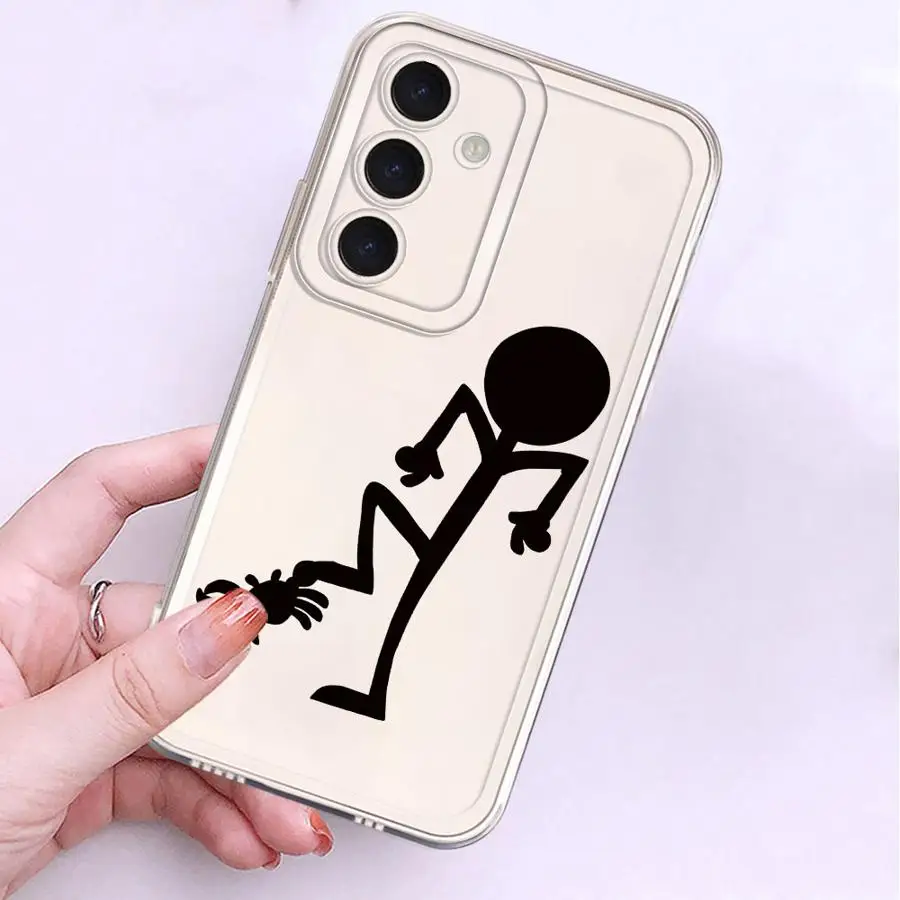 حافظة لهاتف سامسونج جالاكسي A34 A35 A73 A54 A33 A55 A23 A14 A36 A13 A56 A15 A26 A24 A25 غطاء هاتف ناعم شخصيات خط لطيف #5