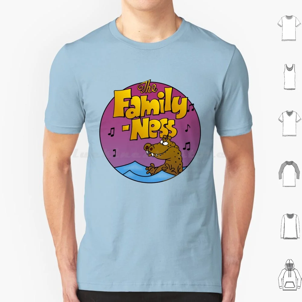 The Family-Ness T Shirt 6xl Cotton Cool Tee Family Ness 80s Uk British Tv Childrens Kids Animation Mactoot Ferocious Ness