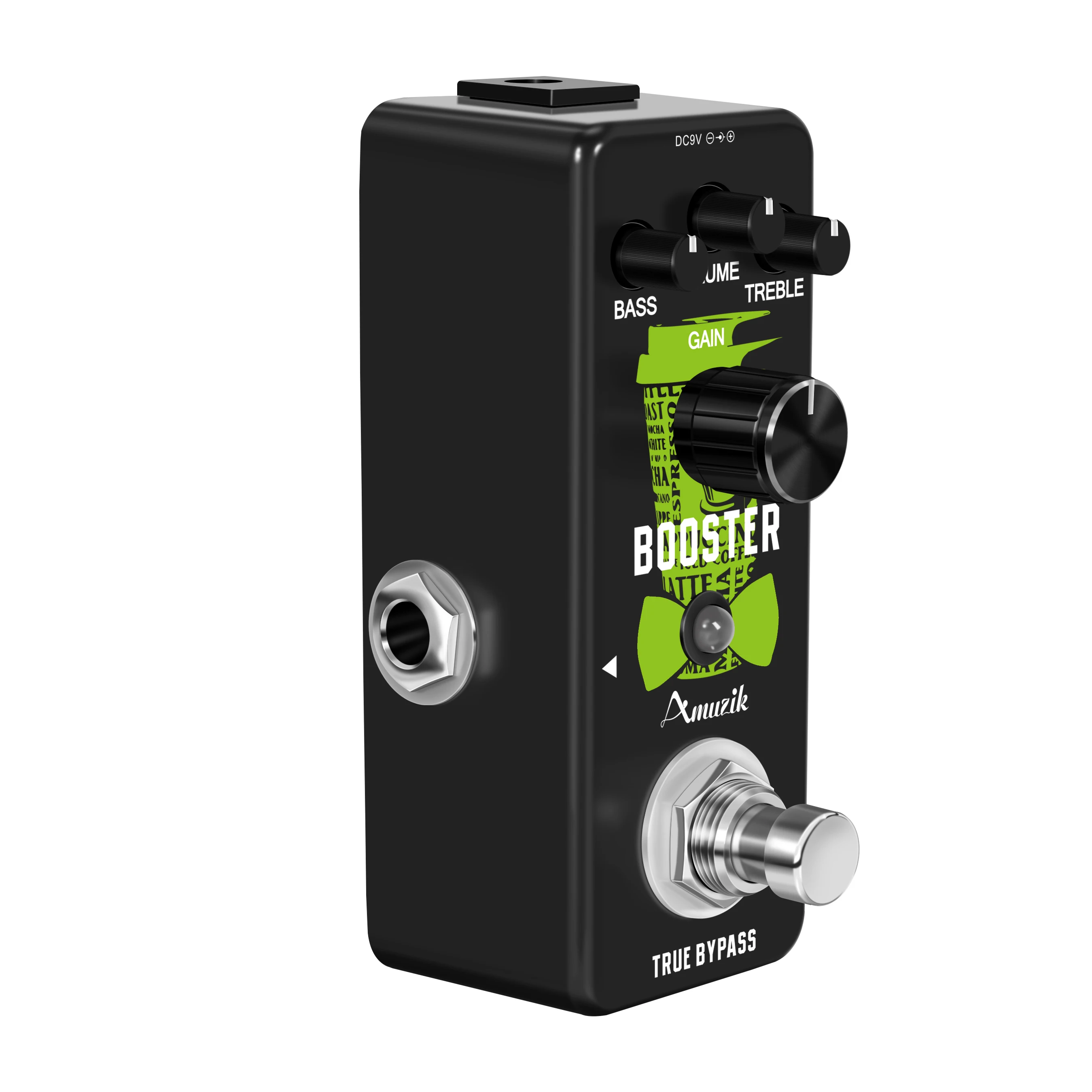 Amuzik-BT-318 Pure Boost Guitar Pedal Booster Electric Guitar Effects, Bass Pedals, True Bypass, Mini Size Effector