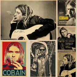 Star Kurt Cobain Poster Canvas Printed Band Music Poster Wall Art Picture Wall Decoration for Home Room Bar Morden Wall Decor