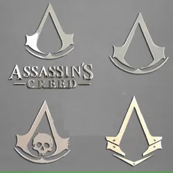 Assassin's skull logo Metal sticker Cell phone laptop car universal metal sticker