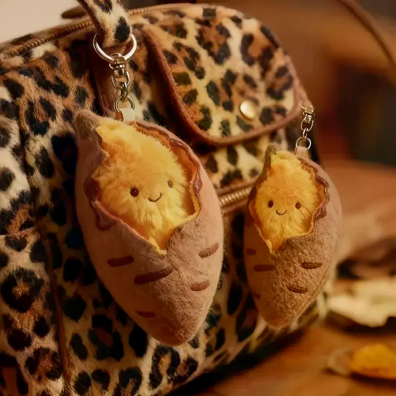 Plush Winter Cartoon Sweet Potato Bag Creative Cute Pendant Portable Decorative Gift For Girlfriends Winter Holiday Present