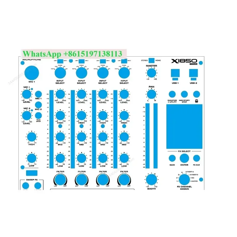 DN-X1850 mixer panel protective film, Tianlong X1850 personalized customized colorful sticker