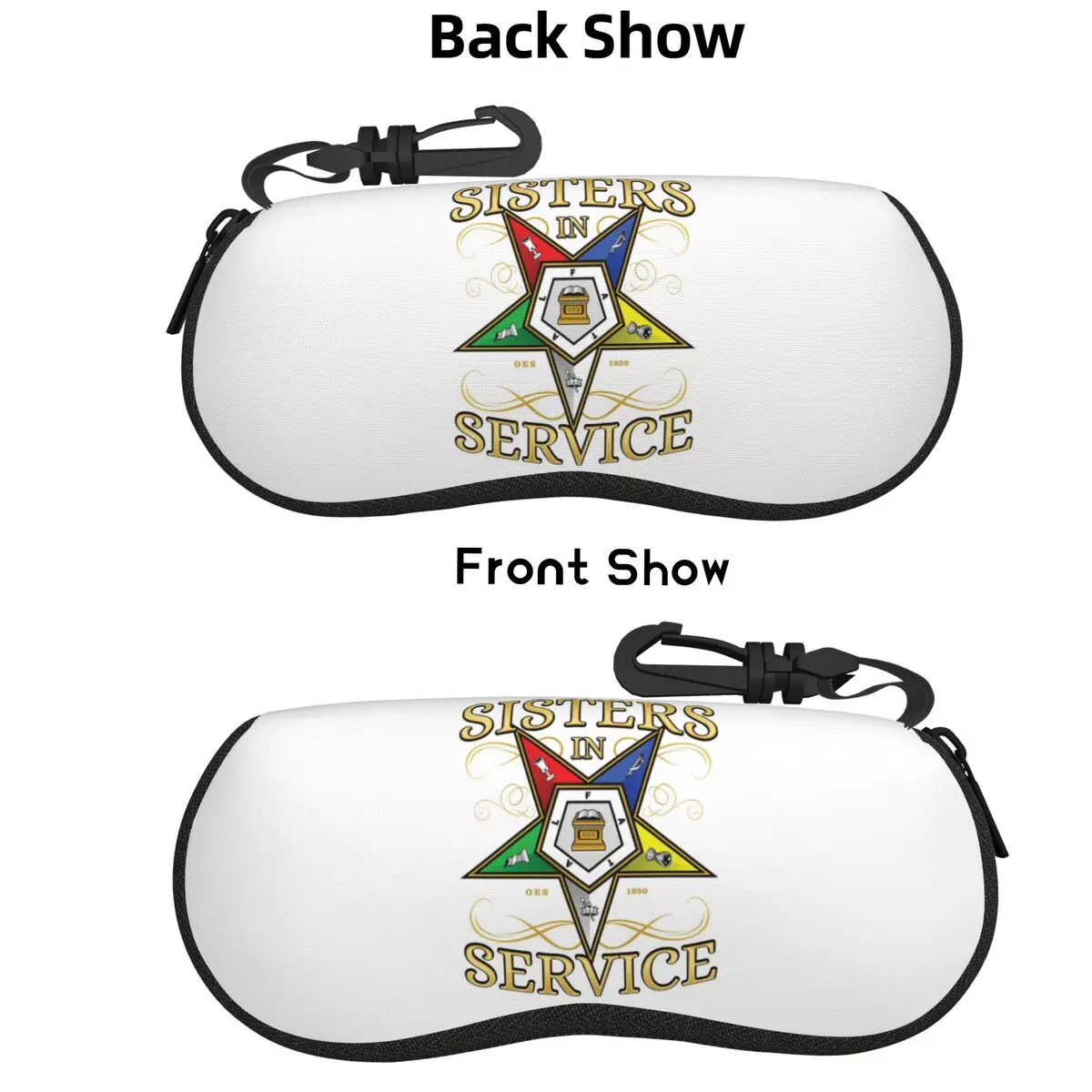 

OES Эмблема Орден Восточной звезды Чехол для очков Защитная коробка для солнцезащитных очков Женская и мужская мягкая сумка для очков