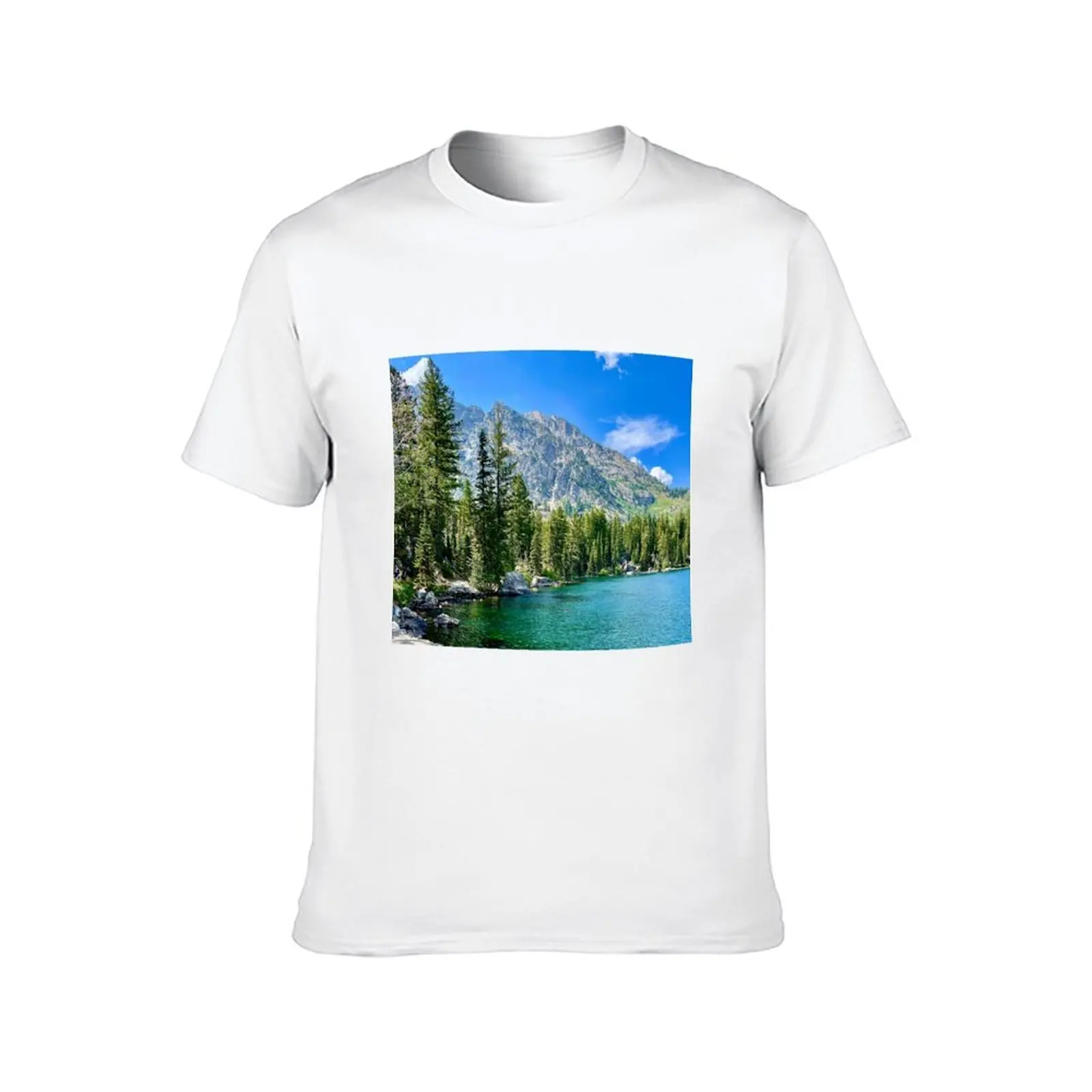 Jenny Lake at the Grand Tetons, Wyoming T-Shirt t shirts for man graphic tees man t shirt summer T-Shirt