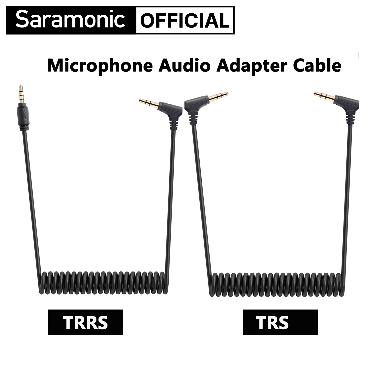 Saramonic TRS TRRS Professional Extension Microphone Audio Adapter Cable for Wireless Microphone iPhone Xiaomi DJI DSLR Cameras