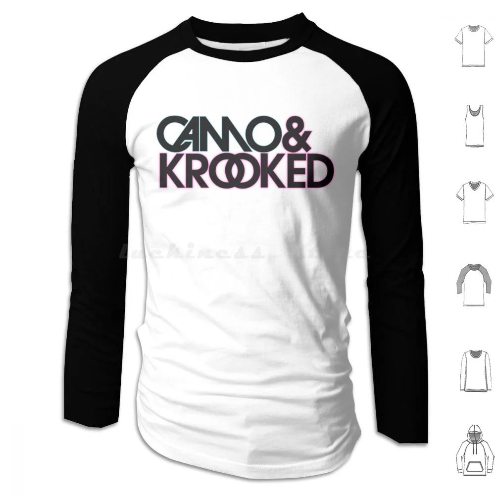 Camo & Krooked Hoodies Long Sleeve Edm Camo Musician Drum And Bass Vector Camo Krooked Netsky Dnb Camo And Crooked