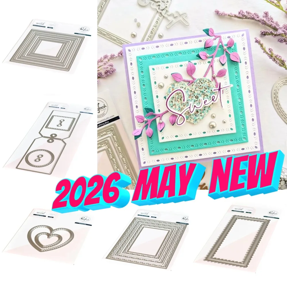 FOLK EDGE SQUARE Metal Cutting Dies Scrapbook Diary Decoration Stencil Embossing Template DIY Greeting Card Handmade 2026 New