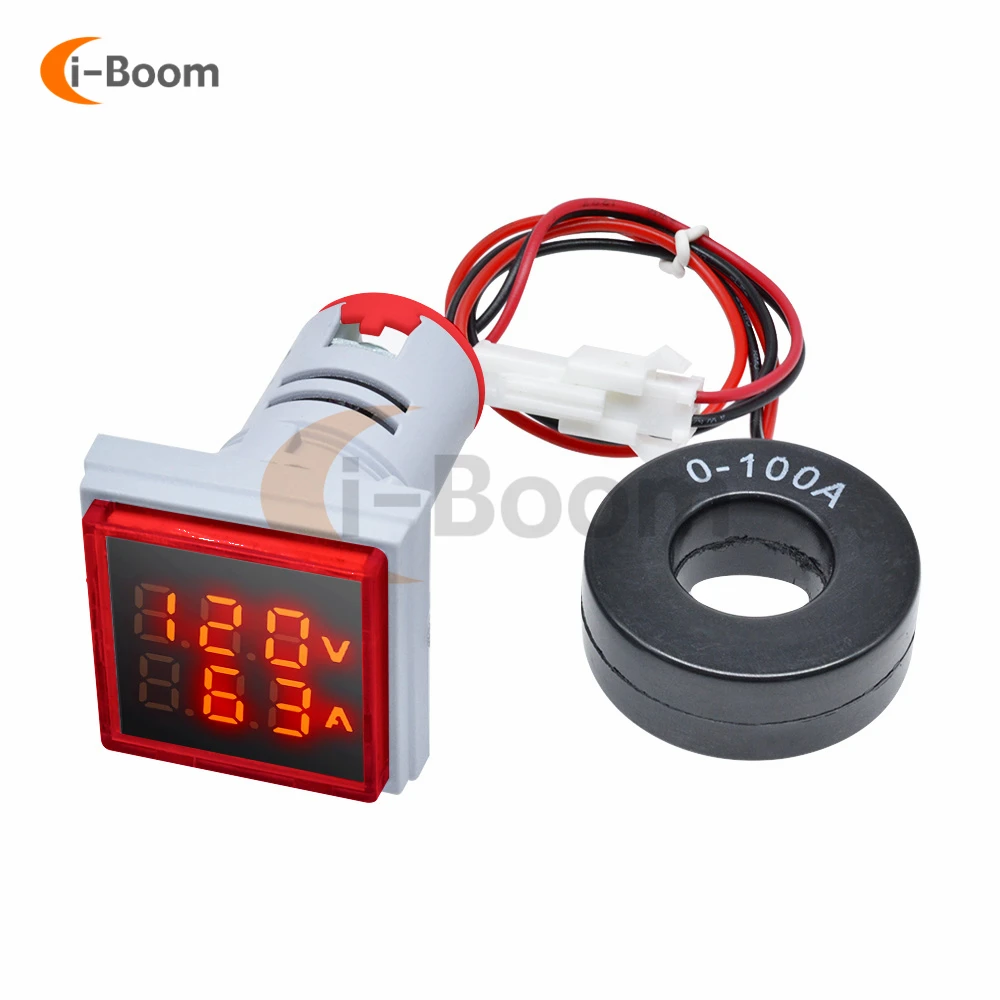 AC 50-500V 0-100A LED Digital Voltmeter Ammeter 110V 220V Car Volt Amp Tester Detector Voltage Current Meter Volt ammeter