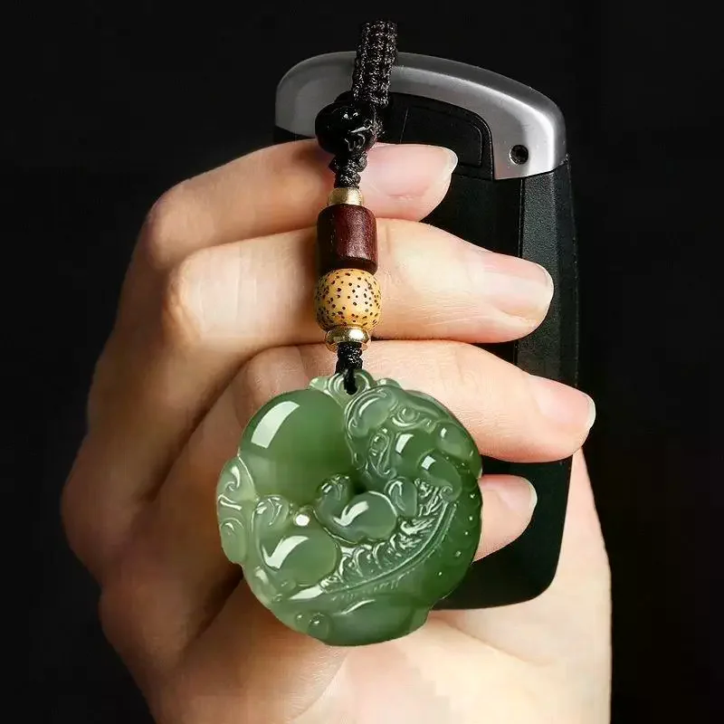 中国風貔貅カーキーホルダーバッグ携帯電話ペンダント男女兼用革 - Men'S Accessories Chain のレビューと価格