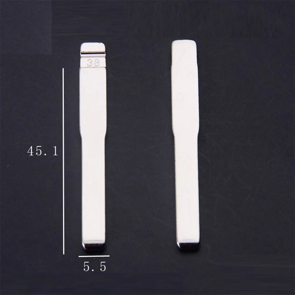 NEW HOT In Stock-10Pcs Metal Uncut Flip KD Remote Car Key Blade HU101 No.38 KD Key Blade For Ford Fusion Focus Mondeo Land Rover