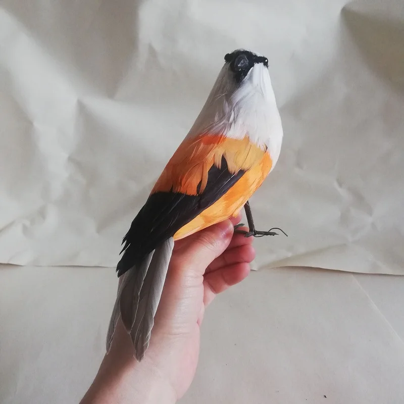 22cm Simulation Bird Model Cute Toy with Turned Head Plushie Soft Birdie for Kids And Bird Lovers