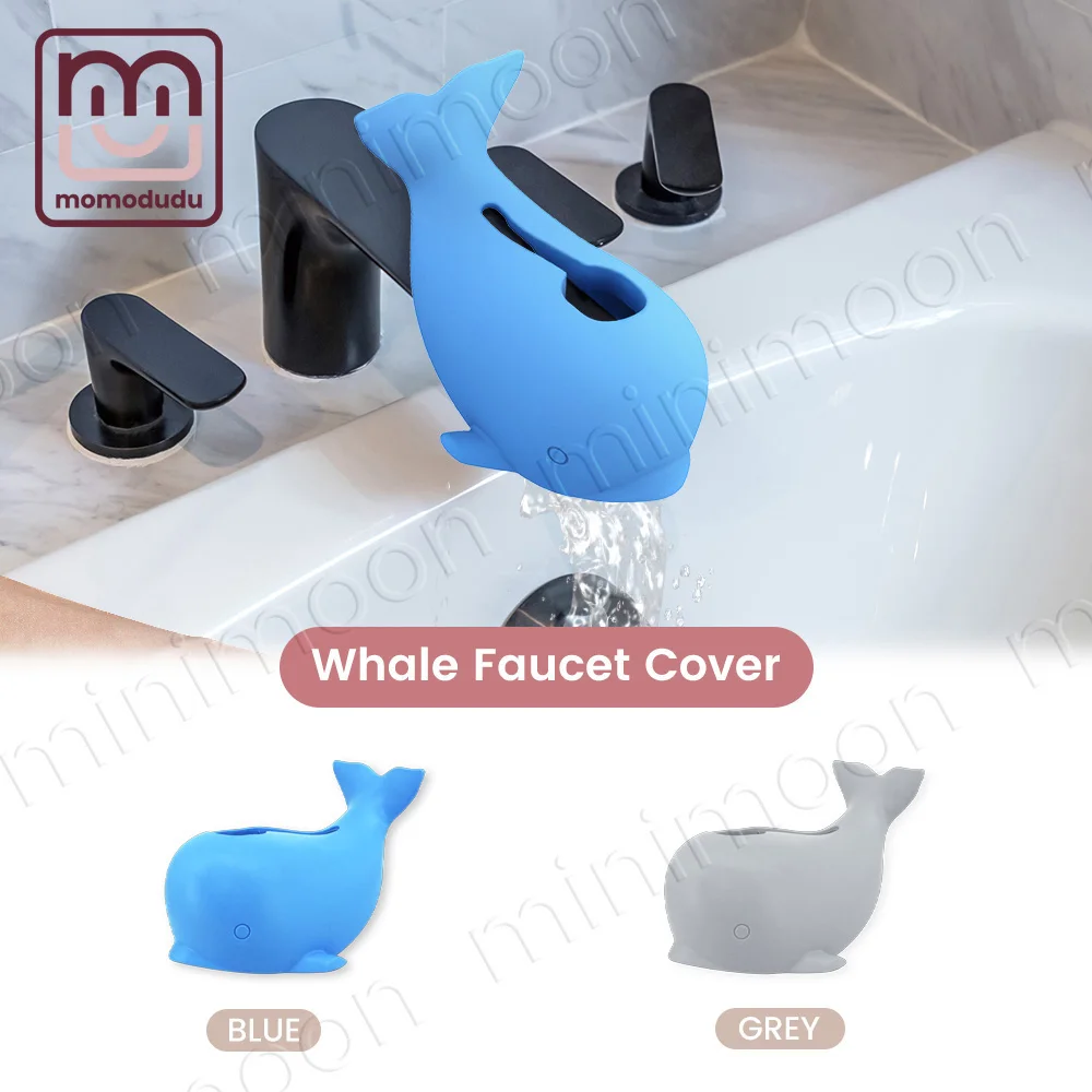 غطاء صنبور الحوت لسلامة حمام الطفل، حزام قابل للتعديل مع سيليكون ناعم خالٍ من مادة BPA مع ممتع وواقي