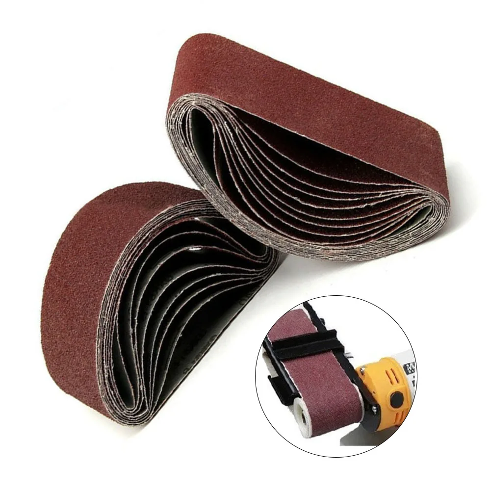 

12pcs Abrasive Sanding Belts 75X457mm Abrasive Belt Sander Grinding Polishing Tools Grit 60 80 120 150 240 400 Alumina Sander