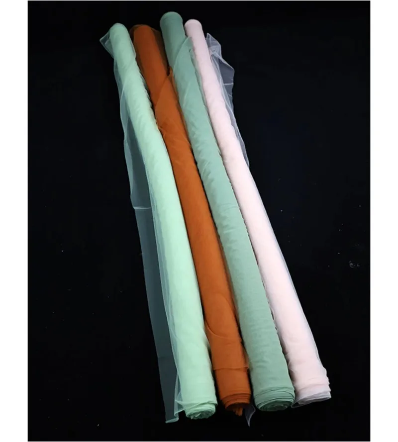 Avocado Green Soft Tulle Fabric Sheer Net Cloth for Bridal Veils Chair Backs Wedding Dresses Skirts  Party Decorations